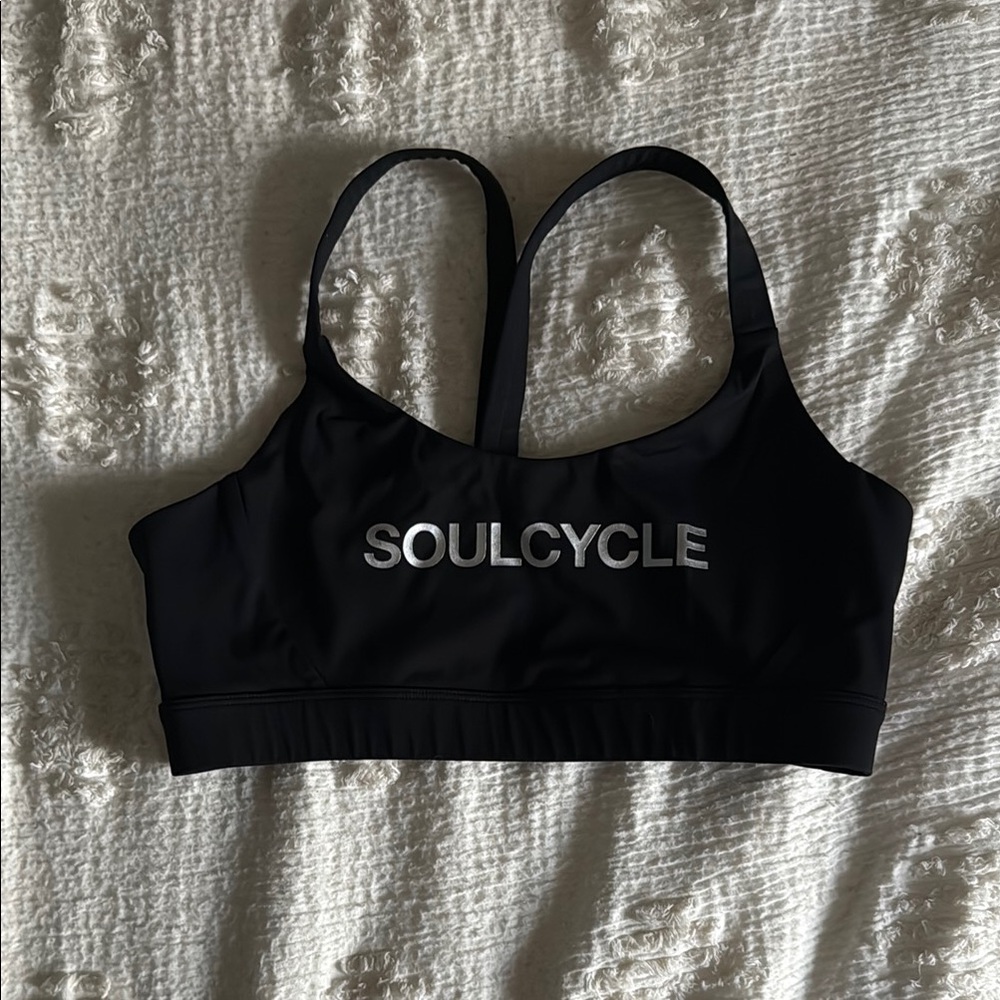 SoulCycle Black Racerback Sports Bra Moisture-Wicking Intimates